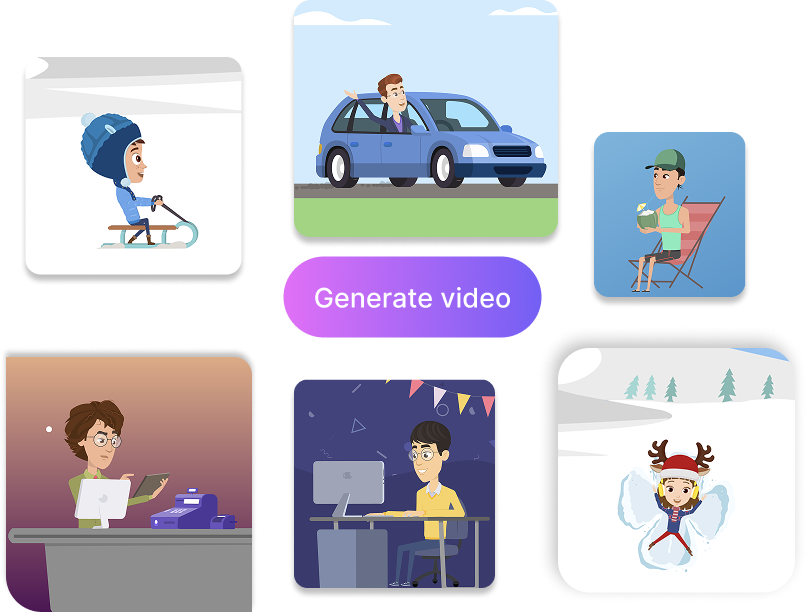 Create professional animations instantly without complex tools or prior experience.